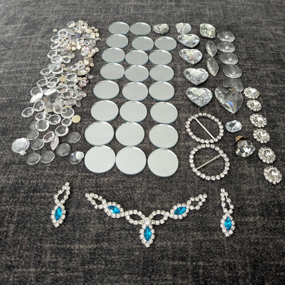 Elegant Silver and Blue Crystal Jewelry Set